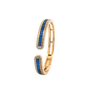 Midnight Blue Gold Bangle