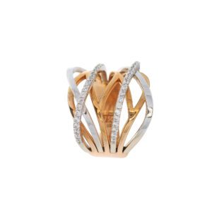 Radiant Weave Gold Ring