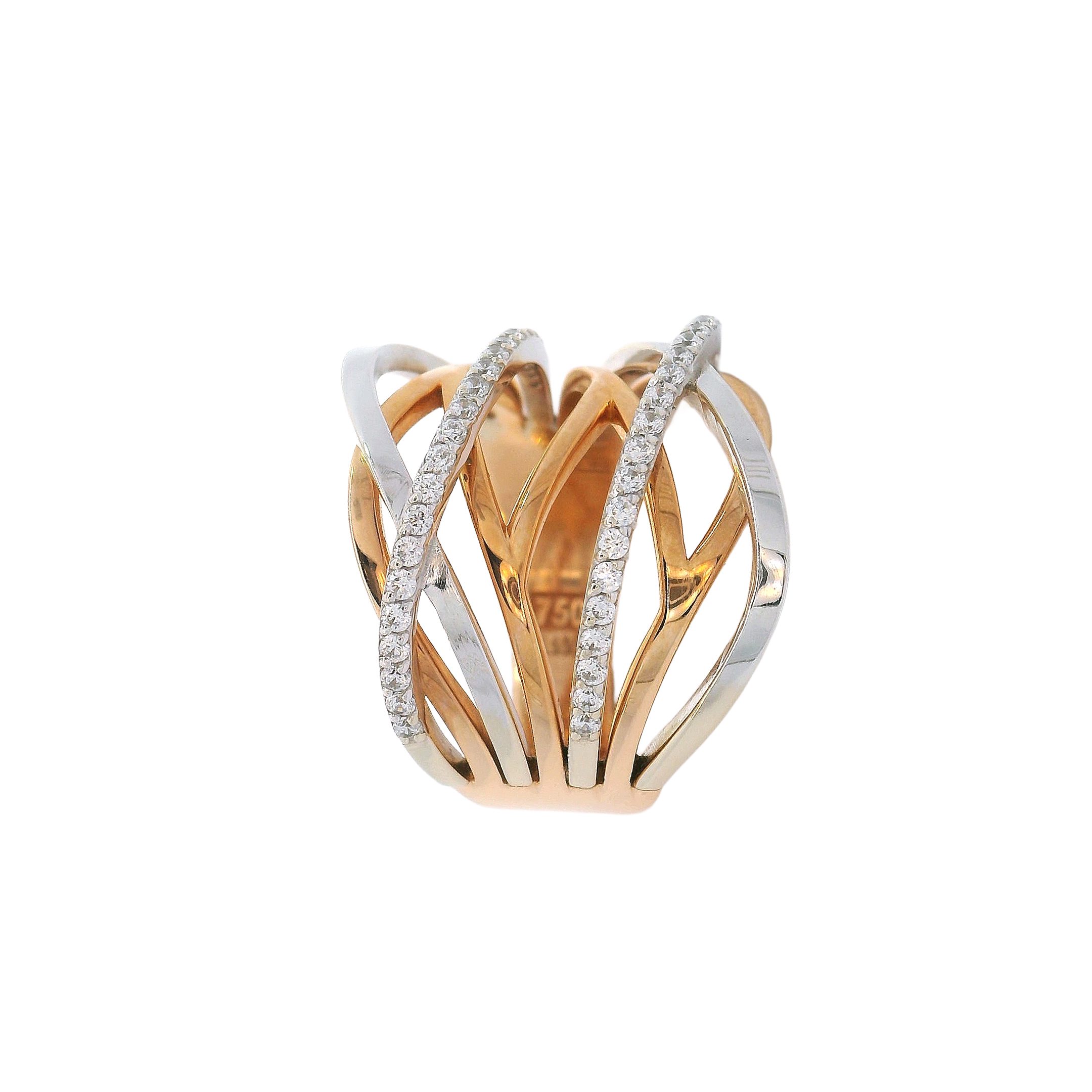 Radiant Weave Gold Ring