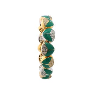 Tricolor Enamel Gold Bracelet