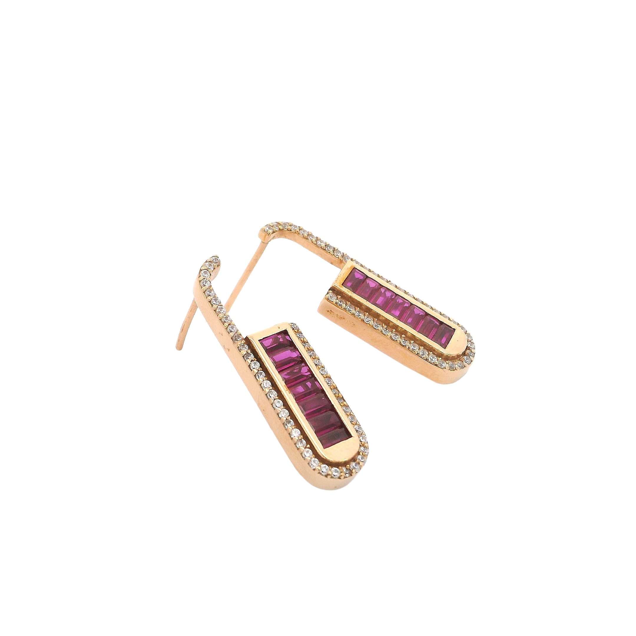 Radiant Ruby Glow Earrings