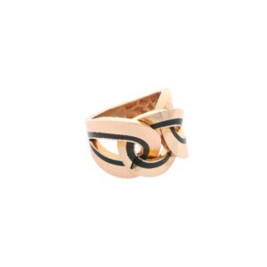 Noir Infinite Links Ring