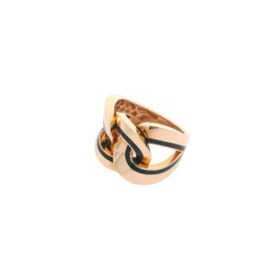 Noir Infinite Links Ring