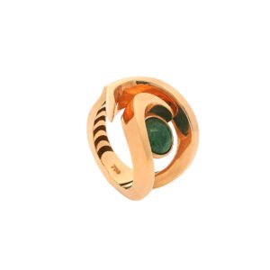 Malachite Gold Statement Ring