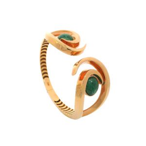 Malachite Gold Statement Bangle
