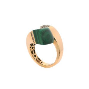 Green Edge Gold Ring