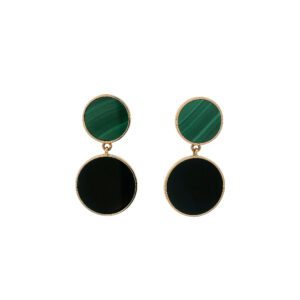 Dual Tone Drop Earrings