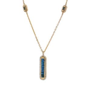 Midnight Blue Gold Necklace