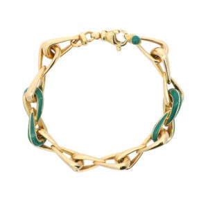 Green Link Gold Bracelet