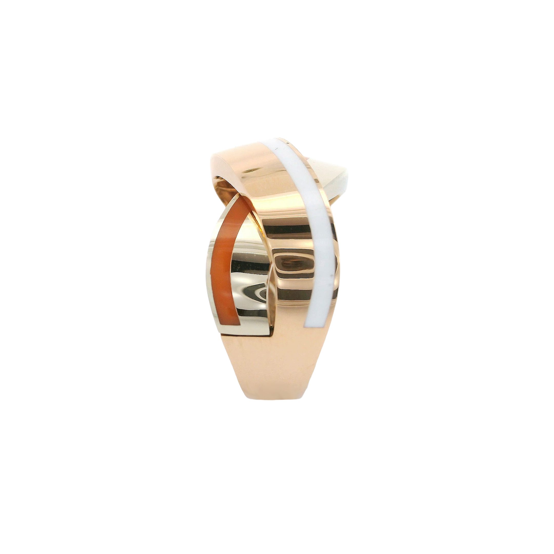 Sunset Twist Dual Enamel Ring